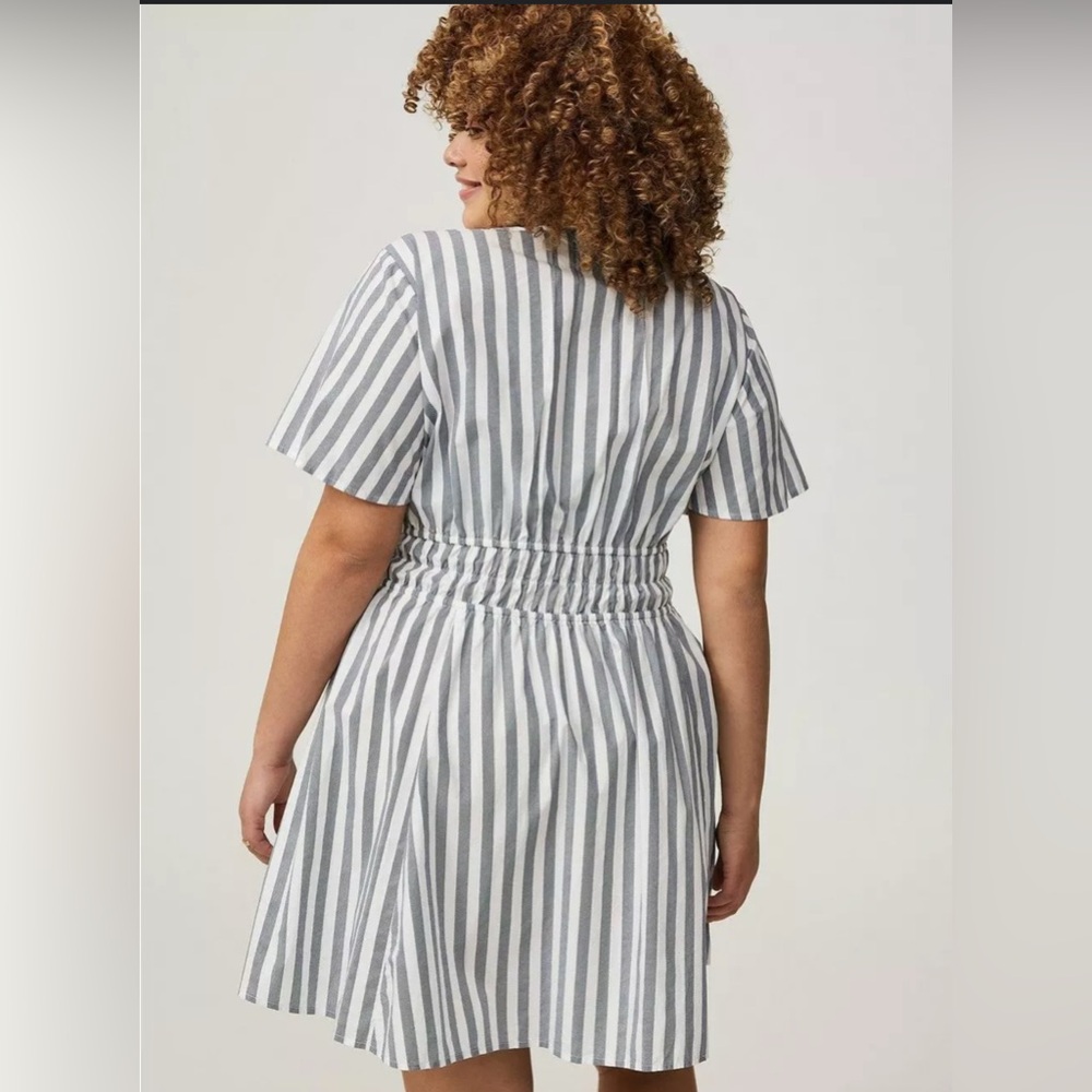 Torrid Navy and White Striped Dress - Picture 4 of 4